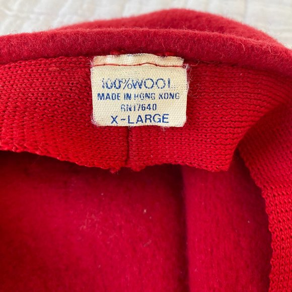 Pure wool vintage red beret - Picture 5 of 6
